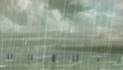 Regen an der Küste