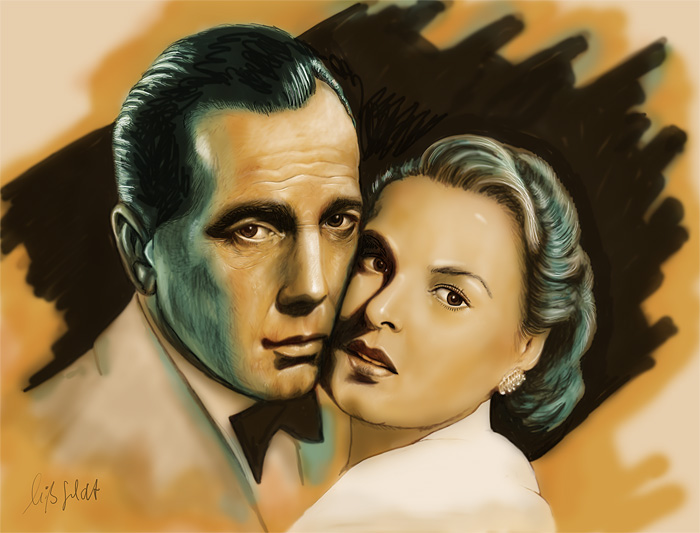 Ingrid Bergmann, Humphrey Bogart - Filmplakat Casablanca