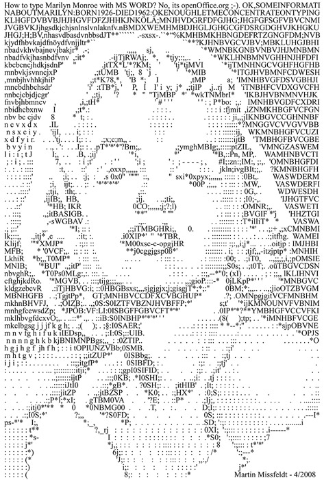 Marilyn Monroe - speed typing Star Poster