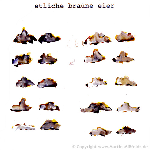 etliche braune eier