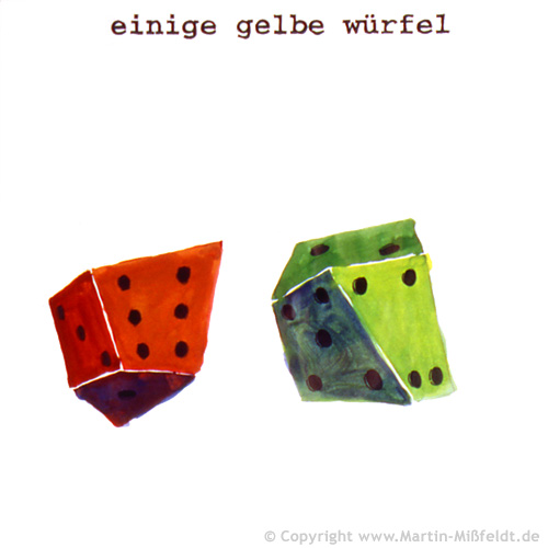 einige gelbe würfel