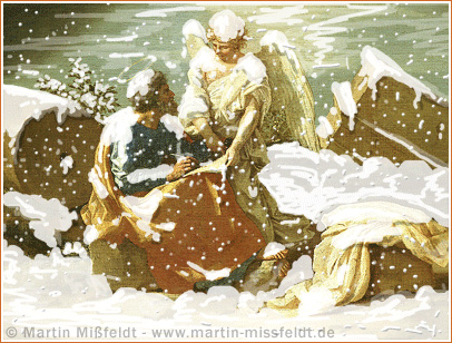 Matthaeus hört das Evangelium vom Engel (nach Poussin)
