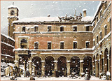 Venedig im Winter mit Schnee (nach Canaletto)