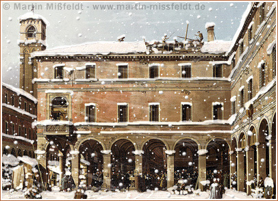 Venedig im Winter mit Schnee (Bildmontage)