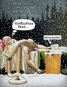 Der Wunschzettel zum Weihnachtsfest (Cartoon)