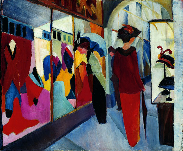 Farbe-an-sich-kontrast (August Macke, Modegeschäft)