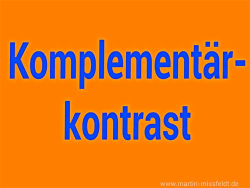 Komplementärkontrast Schule