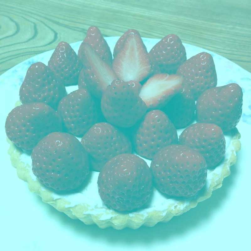 Simultankontrast rote Erdbeeren von Akiyoshi Kitaoka