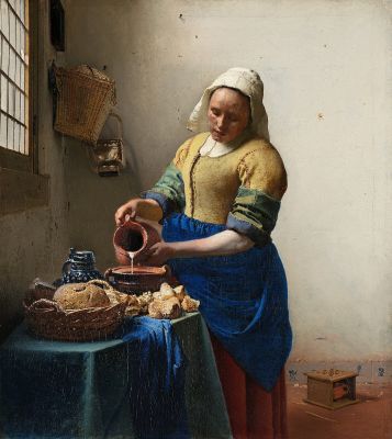 Dienstmagd mit Milchkrug vonJan Vermeer
