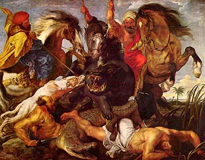 Die Nilpferdjagd vonPeter-Paul Rubens