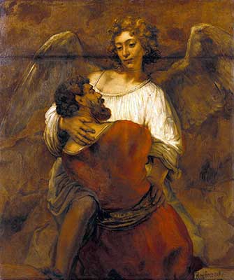 Jakobs Kampf mit dem Engel vonRembrandt
