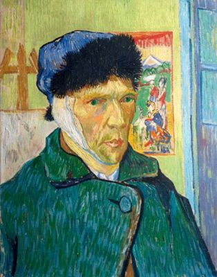 Selbstbildnis mit abgeschnittenem Ohr vonVincent van Gogh