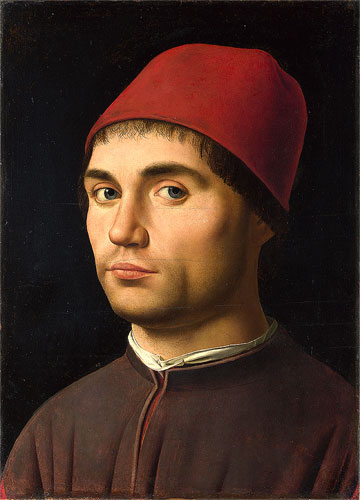 Bildnis eines Manns mit roter Kappe von Antonello