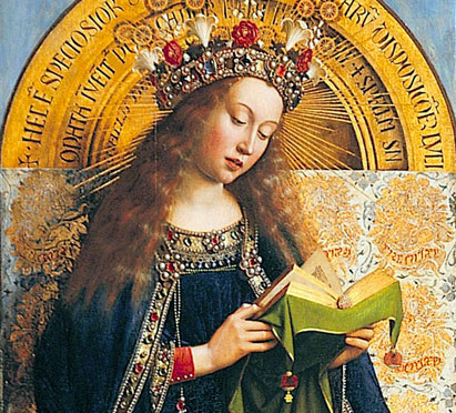 Maria - Detail aus dem Genter Altar