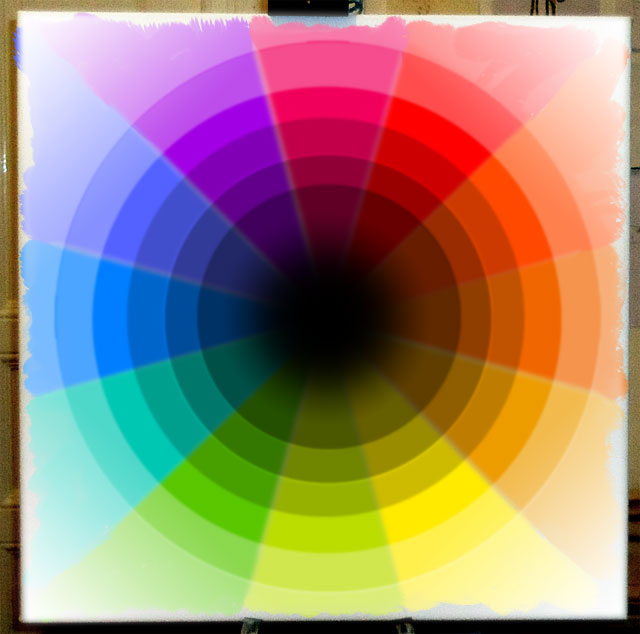Ölbild Planung am Computer