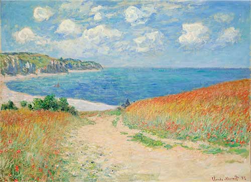 Farbperspektive: Pfad bei Pourville, 1882 von Claude Monet