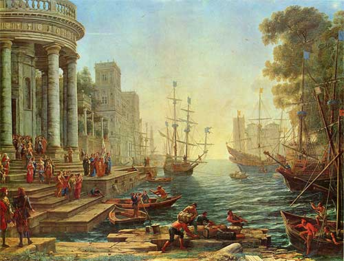 Luftperspektive: Einschiffung der Hlg. Ursula von Claude Lorrain