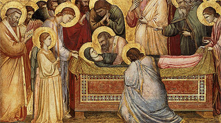 Mittelalterliche Altarmalerei von Giotto