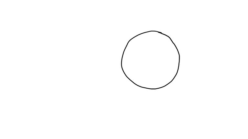 Kreis auf einer weißen Fläche