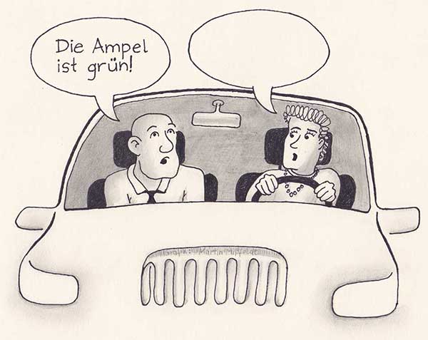 Die Ampel ist grün - Beispiel für das Vier-Ohren-Modell