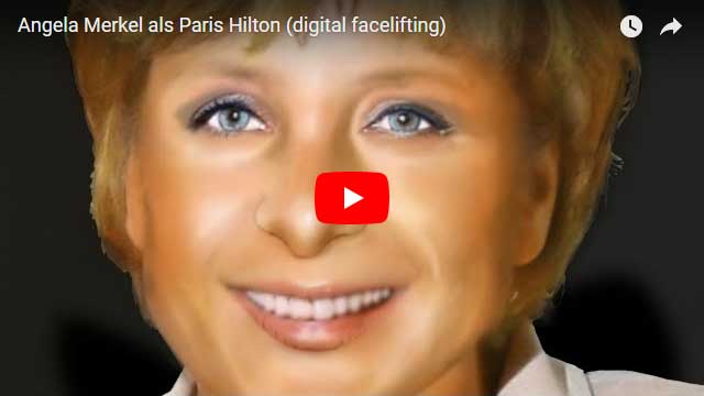 Angela Merkel Retusche (wie Paris Hilton)