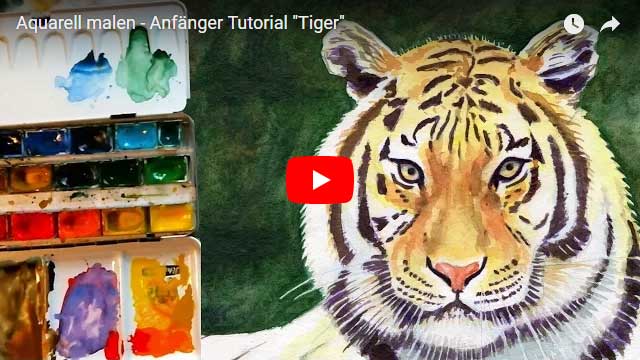 Aquarell malen: Tiger