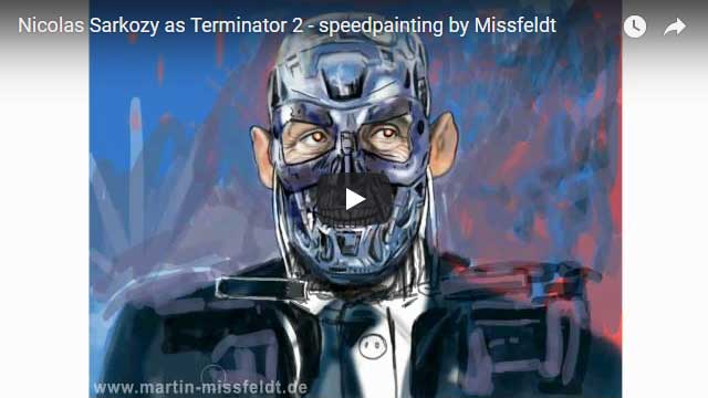 Terminator Nicolas Sarkozy - Speed painting