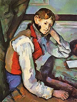 Knabe mit roter Weste von Paul Cezanne