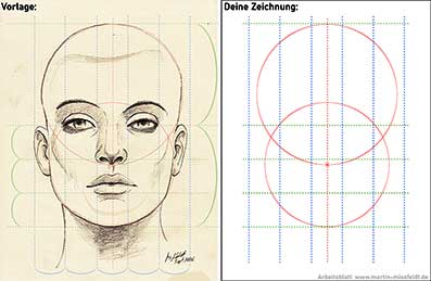 Arbeitsblatt Gesicht zeichnen