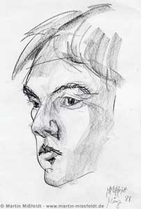 Kohlezeichnung: Portraitskizze