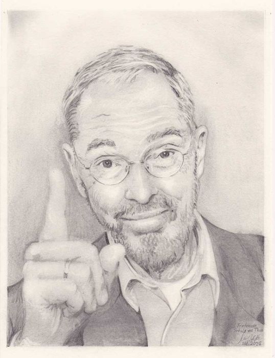 Portraitzeichnung Friedemann Schulz von Thun, 2025