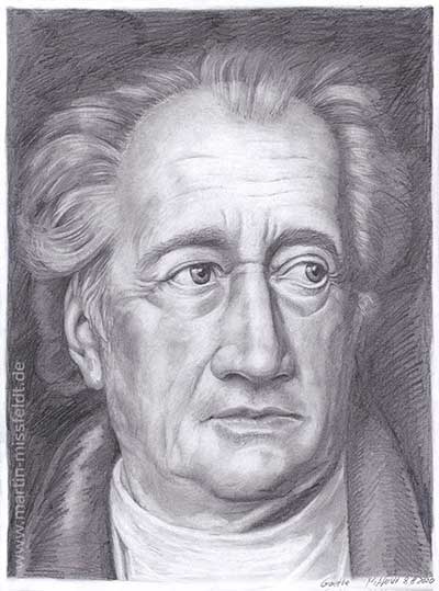 Portraitzeichnung Goethe, 2020